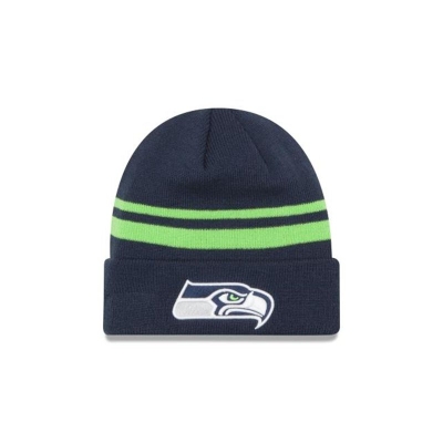 Seattle Seahawks Gorra | New Era NFL Cuff Knit Beanie Mexico - Azules